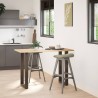Pieds de table de bar en U 2 pièces Acier naturel 50 x (90-91) cm Acier 535215535215