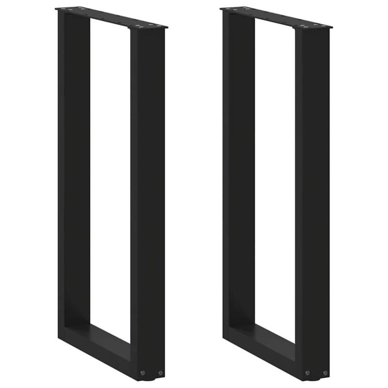 Pieds de table de bar en U, 2 pièces, noir, 40 x 90-91 cm, acier 535216535216