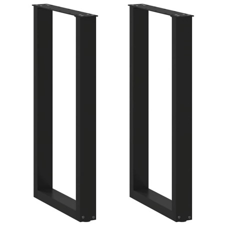 Pieds de table de bar en U, 2 pièces, noir, 40 x 90-91 cm, acier 535216535216