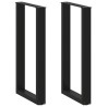 Pieds de table de bar en U, 2 pièces, noir, 40 x 90-91 cm, acier 535216535216