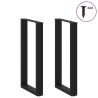 Pieds de table de bar en U, 2 pièces, noir, 40 x 90-91 cm, acier 535216535216