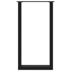 Pieds de table de bar en U, 2 pièces, noir, 40 x 90-91 cm, acier 535216535216
