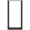 Pieds de table de bar en U, 2 pièces, noir, 40 x 90-91 cm, acier 535216535216
