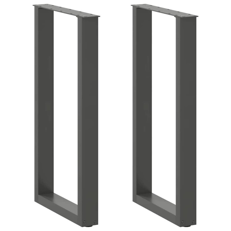 Pieds de table de bar en U 2 pièces Anthracite 50 x (90-91) cm Acier 535217535217