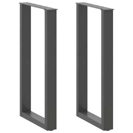 Pieds de table de bar en U 2 pièces Anthracite 50 x (90-91) cm Acier 535217535217