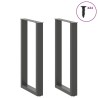 Pieds de table de bar en U 2 pièces Anthracite 50 x (90-91) cm Acier 535217535217