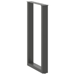 Pieds de table de bar en U 2 pièces Anthracite 50 x (90-91) cm Acier 535217535217