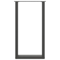 Pieds de table de bar en U 2 pièces Anthracite 50 x (90-91) cm Acier 535217535217