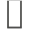 Pieds de table de bar en U 2 pièces Anthracite 50 x (90-91) cm Acier 535217535217