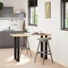 Pieds de table de bar en U, 2 pièces, noir, 50 x 90-91 cm, acier 535218535218