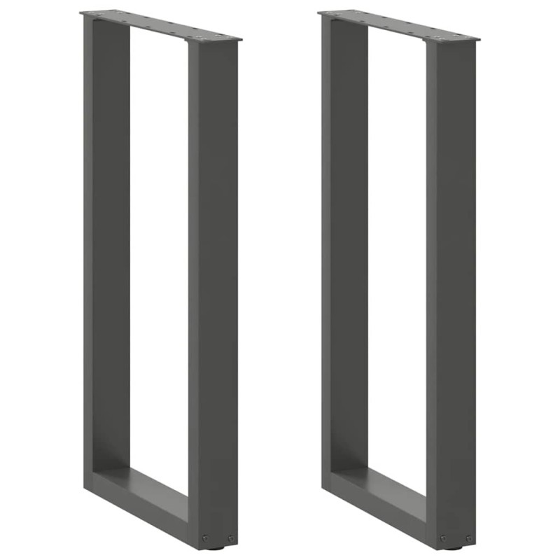 Pieds de table de bar en U 2 pièces Anthracite 40 x (90-91) cm Acier 535220535220