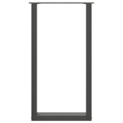 Pieds de table de bar en U 2 pièces Anthracite 40 x (90-91) cm Acier 535220535220