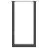 Pieds de table de bar en U 2 pièces Anthracite 40 x (90-91) cm Acier 535220535220