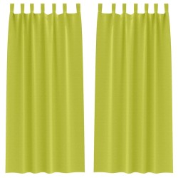 Rideaux occultants avec anneaux 2 pcs Vert 245 x 140 cm 535221535221