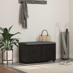 Banc d'entrée avec coussin Chêne Noir 80 x 38 x 46 cm 535222535222