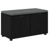 Banc d'entrée avec coussin Chêne Noir 80 x 38 x 46 cm 535222535222
