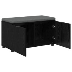 Banc d'entrée avec coussin Chêne Noir 80 x 38 x 46 cm 535222535222