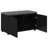 Banc d'entrée avec coussin Chêne Noir 80 x 38 x 46 cm 535222535222
