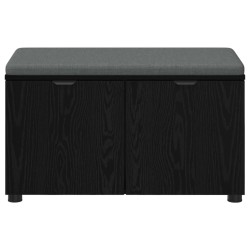 Banc d'entrée avec coussin Chêne Noir 80 x 38 x 46 cm 535222535222