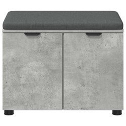 Banc d'entrée avec coussin Gris Béton 60 x 38 x 46 cm 535224535224