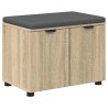 Banc d'entrée avec coussin Chêne Sonoma 60 x 38 x 46 cm 535226535226