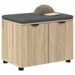 Banc d'entrée avec coussin Chêne Sonoma 60 x 38 x 46 cm 535226535226