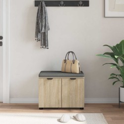 Banc d'entrée avec coussin Chêne Sonoma 60 x 38 x 46 cm 535226535226