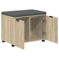 Banc d'entrée avec coussin Chêne Sonoma 60 x 38 x 46 cm 535226535226