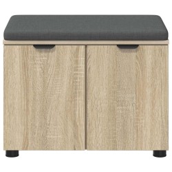 Banc d'entrée avec coussin Chêne Sonoma 60 x 38 x 46 cm 535226535226