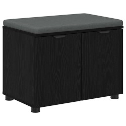 Banc d'entrée avec coussin Chêne Noir 60 x 38 x 46 cm 535227535227