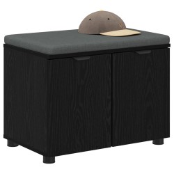 Banc d'entrée avec coussin Chêne Noir 60 x 38 x 46 cm 535227535227