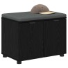 Banc d'entrée avec coussin Chêne Noir 60 x 38 x 46 cm 535227535227