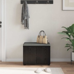 Banc d'entrée avec coussin Chêne Noir 60 x 38 x 46 cm 535227535227