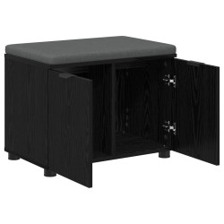 Banc d'entrée avec coussin Chêne Noir 60 x 38 x 46 cm 535227535227