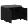 Banc d'entrée avec coussin Chêne Noir 60 x 38 x 46 cm 535227535227