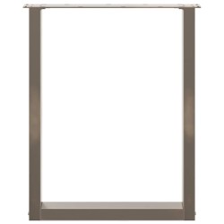 Pieds de table à manger en U 3 pièces Acier naturel 70 x (72-73) cm Acier 535228535228