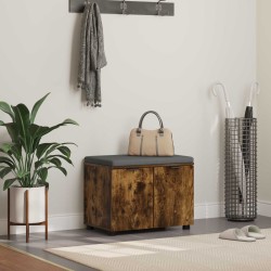 Banc d'entrée avec coussin Chêne Fumé 60 x 38 x 46 cm 535229535229