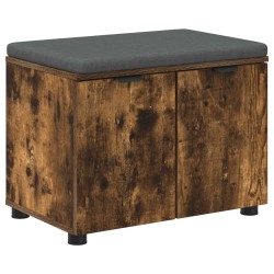 Banc d'entrée avec coussin Chêne Fumé 60 x 38 x 46 cm 535229535229