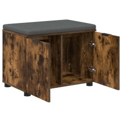 Banc d'entrée avec coussin Chêne Fumé 60 x 38 x 46 cm 535229535229