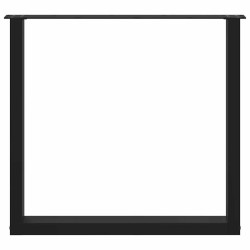 Pieds de table à manger en U, 3 pièces, noir, 80 x (72-73) cm, acier 535230535230