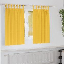 Rideaux occultants avec anneaux 2 pcs Jaune moutarde 535231535231