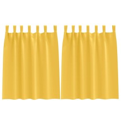 Rideaux occultants avec anneaux 2 pcs Jaune moutarde 535231535231