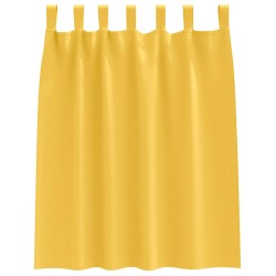 Rideaux occultants avec anneaux 2 pcs Jaune moutarde 535231535231