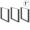 Pieds de table à manger en U 3 pièces Anthracite 100 x (72-73) cm Acier 535235535235