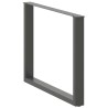 Pieds de table à manger en U 3 pièces Anthracite 100 x (72-73) cm Acier 535235535235