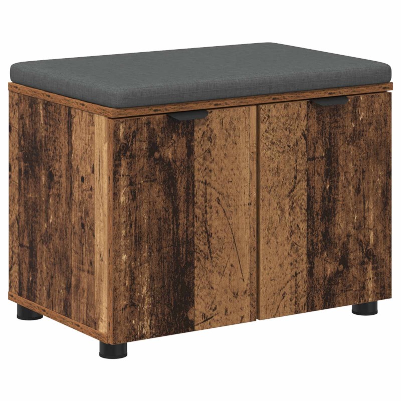 Banc d'entrée avec coussin Bois ancien 60 x 38 x 46 cm 535237535237