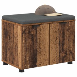 Banc d'entrée avec coussin Bois ancien 60 x 38 x 46 cm 535237535237