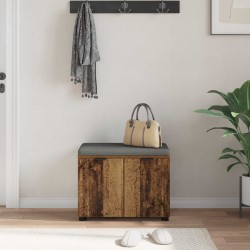 Banc d'entrée avec coussin Bois ancien 60 x 38 x 46 cm 535237535237