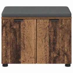 Banc d'entrée avec coussin Bois ancien 60 x 38 x 46 cm 535237535237