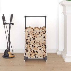 Portant de bois de chauffage 40x30x80 cm acier inoxydable 535238535238